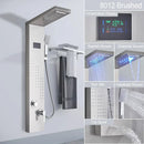 GobekUsa Black LED Shower Panel 5-Function Wall Mount Bathroom Faucet - Cold and Hot Shower