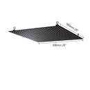 GobekUsa 8-20" Black Ultra-thin Rain Shower Head for Bathroom Square Rainfall Faucet