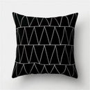 GobekUsa Black White Flocking Pillowcase 45*45cm Fashion Living Room Sofa Cushion