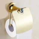 GobekUsa Gold Bathroom Hardware Set: Towel Rack, Toilet Paper Holder, Towel Bar, Hook