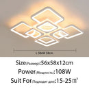 GobekUsa Dimmable LED Chandelier for Bedroom Living Room Study, Modern Acrylic Lighting Fixture