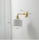 GobekUsa Copper Ceramic Wall Sconce Pull Chain LED Wall Light