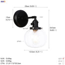 GobekUsa Glass Ball Wall Light Switch Hallway Bathroom Mirror Stair Black Wall Sconce