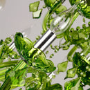 GobekUsa Crystal Chandelier: Glamorous Green Lighting for Wedding Parlor, Bedroom, and More