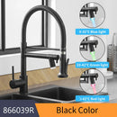 GobekUsa LED Kitchen Faucet with Dual Spouts and Single Handle
