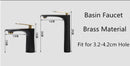 GobekUsa Black & Gold Basin Faucet | Bathroom Sink Tap Hot Cold Mixer Tap