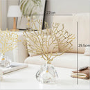 GobekUsa Crystal Metal Golden Coral Handicraft Home Decor for Modern Living Space