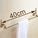 GobekUsa Golden Crystal Single Towel Bar - Stainless Steel Bathroom Rack