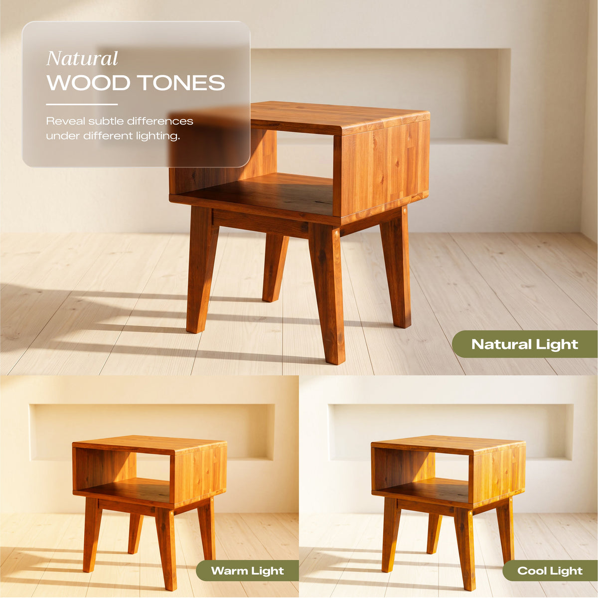 Serena Solid Wood Nightstand, photo 21 of 40