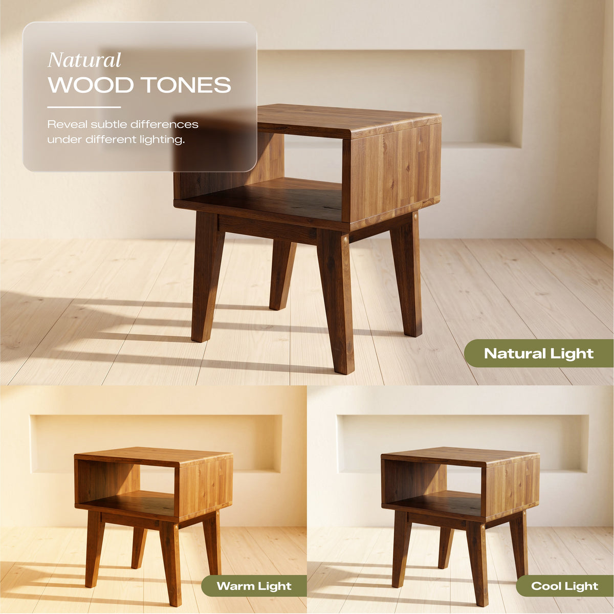 Serena Solid Wood Nightstand, photo 11 of 40