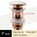GobekUsa Brass Bathroom Sink Pop Up Drain for Lavatory Basin - HJ-0618F