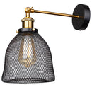 GobekUsa Industrial LED Cage Wall Light Retro Loft Sconce Lights E27 Fixture
