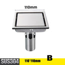 GobekUsa Antique Brass Shower Floor Drain 10cm Square Waste Strainer Cover Grate