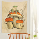 GobekUsa Frog Mushroom Psychedelic Tapestry Wall Hanging