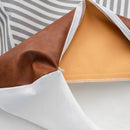 GobekUsa Brown Faux Leather Pillow Cover for Home Decoration