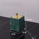 GobekUsa Green Marble Bathroom Set: Dispenser, Dish, Holder, Tissue Box & Accessories