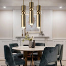 GobekUsa Golden Cylinder Pipe LED Pendant Light - Modern Nordic Design