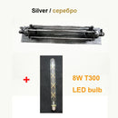 GobekUsa Industrial Wall Lamp Black Silver Copper 8W LED Sconce Light for Bedroom Café