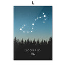 GobekUsa Leo Cancer Zodiac Canvas Art Nordic Prints for Kids Room Home Decor