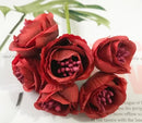 GobekUsa Artificial Peony Tea Rose Camellia Silk Flowers for Home Garden Wedding