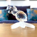 GobekUsa Crystal Bee & Leaf Glass Figurine - Home Decor & Gift Ornament