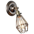 GobekUsa Industrial Cage Wall Light Fixture - Adjustable Rustic Sconces for Home Décor