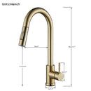 GobekUsa Gold Kitchen Faucet with Touch Sensor Control for Sensitive Mixer Experience