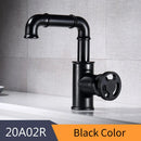 GobekUsa Black Brass Basin Faucet: Hot Cold Mixer Tap, Contemporary Style