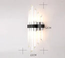GobekUsa Black Gold Crystal Wall Lights for Bedroom Living Room Home LED Sconce
