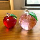 GobekUsa 3D Crystal Yellow Apple Glass Paperweight Figurine Ornaments - Office Desktop Decoration