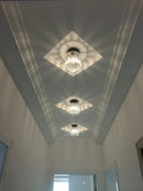 GobekUsa Crystal Ceiling Lights: Modern Living Room Bedroom Decorative Lamp with E27 Bulb Socket