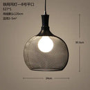 GobekUsa Industrial Birdcage Chandelier: Retro Iron Net Hanging Lamp for Creative Home Lighting