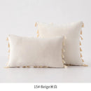 GobekUsa Fringed Tassel Velvet Pillowcase 50x50cm/30x50cm in Popular Light Colors
