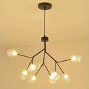 GobekUsa Heracleum Firefly Glass Ball Chandelier: Gold Luxury Lighting for Dining Kitchen Staircase