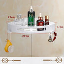 GobekUsa Gold & White Bathroom Accessories Set: Corner Shelf, Paper Holder, Towel Holder, Toilet Brush Holder, Towel Rack