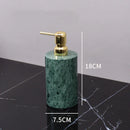 GobekUsa Green Marble Bathroom Set: Dispenser, Dish, Holder, Tissue Box & Accessories