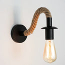 GobekUsa Hemp Rope Wall Lamp E27 Indoor Outdoor Loft Industrial Sconce Bedside Lamp