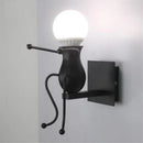GobekUsa Cartoon Doll Wall Sconce: Modern Iron Art Light for Kids Room
