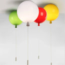 GobekUsa Balloon Acrylic Ceiling Light: Modern 5 Color Kids Room E27 Lamp with Switch