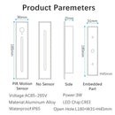 GobekUsa LED Motion Sensor Wall Lamps - Indoor/Outdoor IP20/IP65, AC85-265V - Corner Decor Lighting
