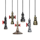 GobekUsa Iron Pipe Pendant Lights Holder Retro Loft Indoor Ceiling Hanging Lamp