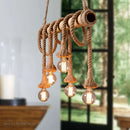 GobekUsa Hemp Rope Pendant Lights | E27 Bulb | Creative Hanging Lamp for Home and Kitchen