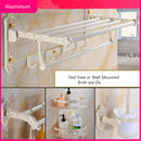 GobekUsa Aluminum Bath Hardware Set: Shelf, Towel Rack, Paper Holder, Brush Holder, Hooks