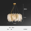 GobekUsa Art Deco Glass Iron LED Chandelier for Dinning Room