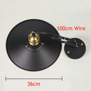 Vintage Black Iron Umbrella Pendant Light