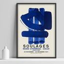 GobekUsa Canvas Painting Pierre Soulages Exhibition Poster Museum Art Print Decor