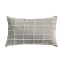 GobekUsa Cotton Woven Check Yellow Grey Ivory Cushion Cover for Home Living Room