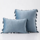 GobekUsa Boho Tassel Fringe Orange Pillow Covers Pack for Home Decor