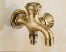 GobekUsa Dragon Carved Antique Brass Garden Bibcocks Single Cold Tap for Outdoor ★