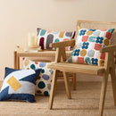 GobekUsa Embroidered Floral Dot Pillow Cover for Cozy Home Decor